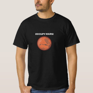Occupy Mars printed on T-Shirt
