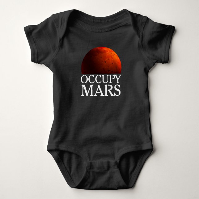 Occupy Mars Space Astronaut Baby Bodysuit (Front)