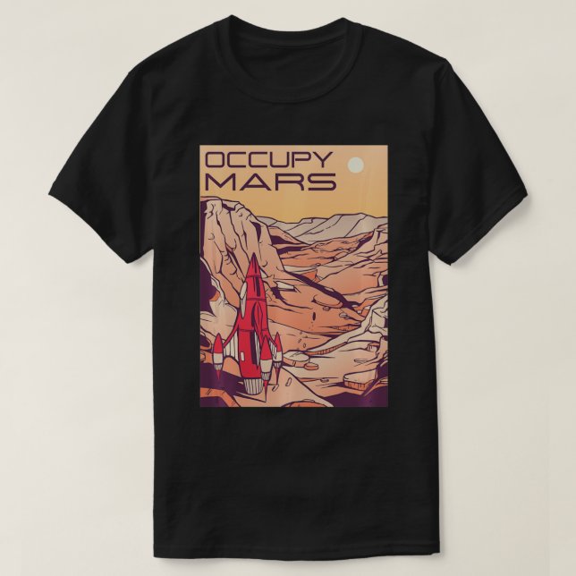 Occupy Mars  T-Shirt (Design Front)