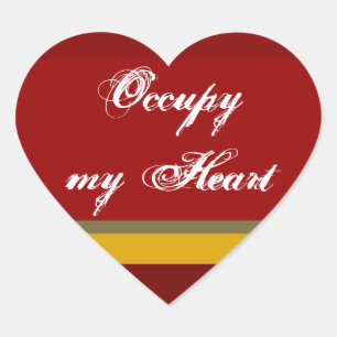 Occupy my Heart Heart Sticker