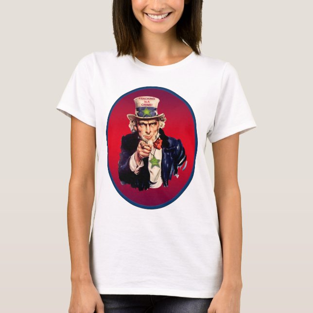 Occupy Planet Earth: "Fracking is a Crime" T-Shirt (Front)