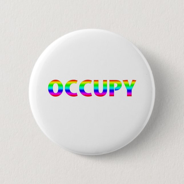 Occupy Rainbow 6 Cm Round Badge (Front)