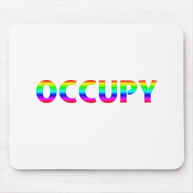 Occupy Rainbow Mouse Mat (Front)