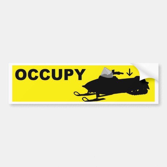 occupy snowmobile bumper sticker (Front)