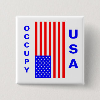 OCCUPY USA 15 CM SQUARE BADGE