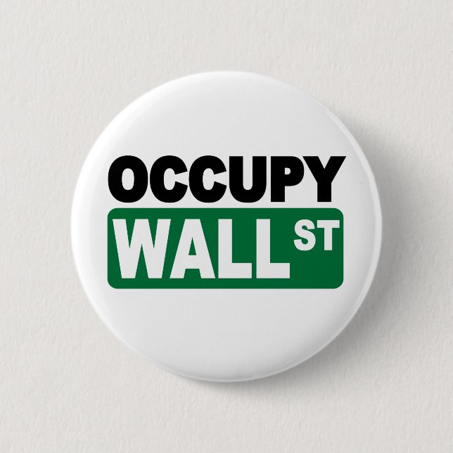 Occupy Wall St. 6 Cm Round Badge (Front)