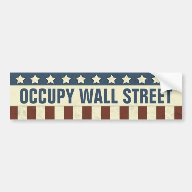 Occupy Wall Street Bumper Sticker (Front)