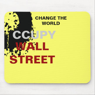 OCCUPY WALL STREET CHANGE THE WORLD MOUSE MAT