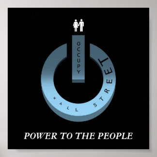 OCCUPY WALL STREET POWER TO THE PEOPLE POSTER