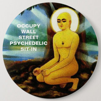 OCCUPY WALL STREET PSYCHEDELIC SIT-IN 6 CM ROUND BADGE