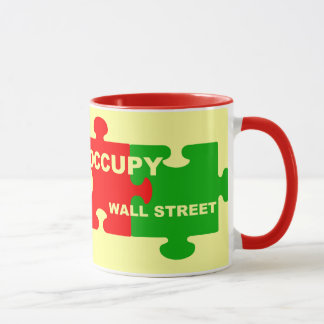 occupy wall street puzzle pieces mug