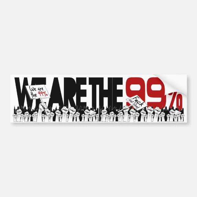 Occupy Wall Street - We are the 99% Bumper Sticker (Front)