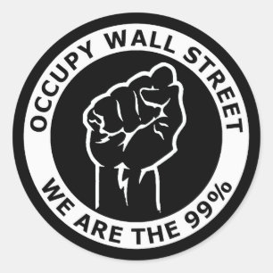 Occupy Wall Street, We Are The 99% Classic Round Sticker