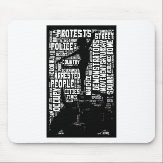 Occupy Wall Street Word Cloud Mouse Mat