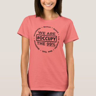 Occupy Wallstreet/Worldwide Ladies Ringer T-shirt