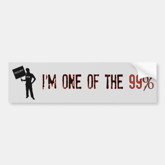 Occupy! We Are The 99% Bumper Sticker (Front)