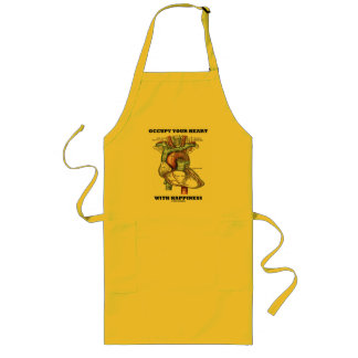 Occupy Your Heart With Happiness (Anatomical) Long Apron