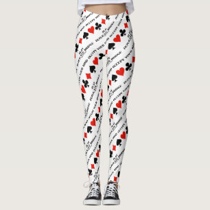 Occupy Your Mind Play Duplicate Bridge Card Suits Leggings