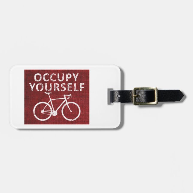 Occupy Yourself Luggage Tag (Front Horizontal)