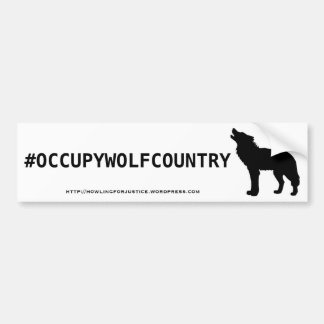 #OCCUPYWOLFCOUNTRY BUMPER STICKER