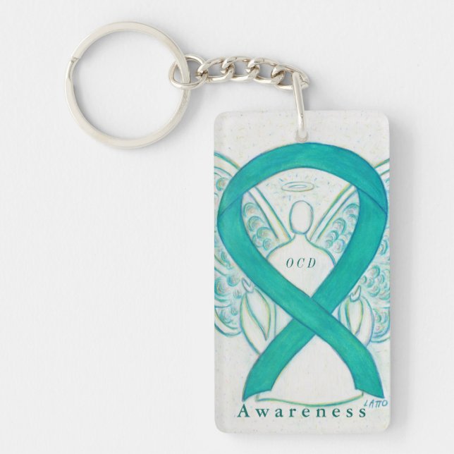 OCD Angel Awareness Ribbon Keychain (Front)