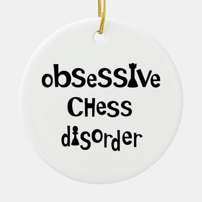 OCD Chess Ceramic Tree Decoration (Front)