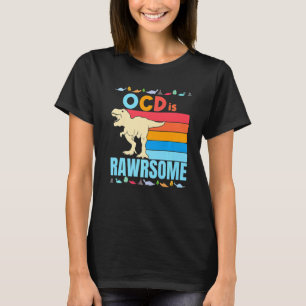 Ocd Is Awesome Boys Girls Ocd Awareness Dinosaur O T-Shirt
