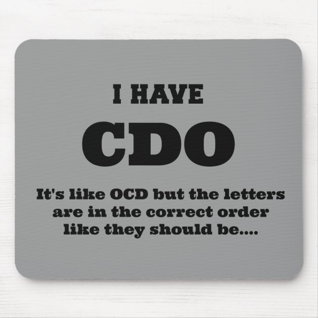 OCD - MOUSE MAT (Front)