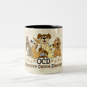 OCD Obsessive Canine Disorder Two-Tone Coffee Mug