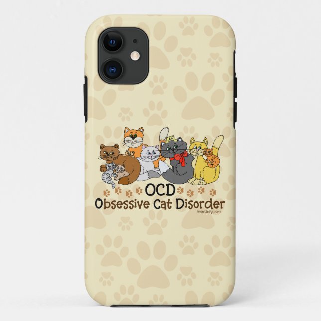 OCD Obsessive Cat Disorder Case-Mate iPhone Case (Back)