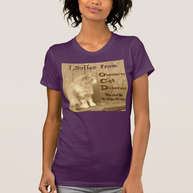 OCD: Obsessive Cat Disorder Shirt - Gold (Front)