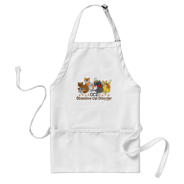 OCD Obsessive Cat Disorder Standard Apron (Front)