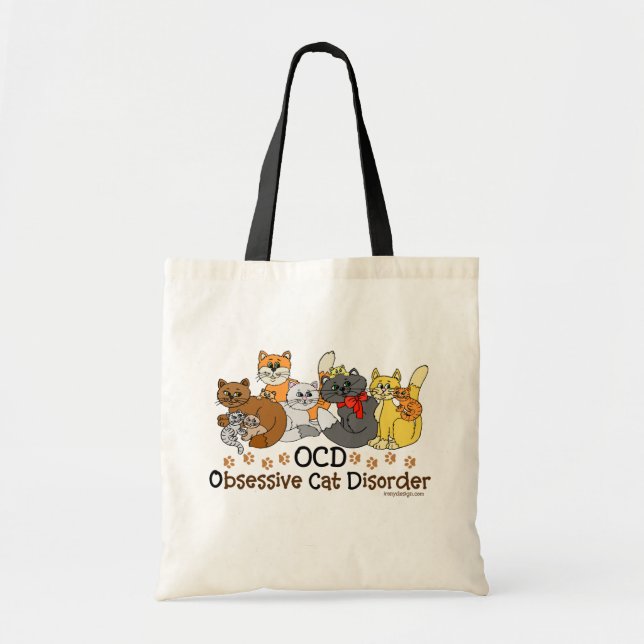 OCD Obsessive Cat Disorder Tote Bag (Front)