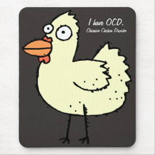 OCD Obsessive Chicken Disorder Mouse Mat