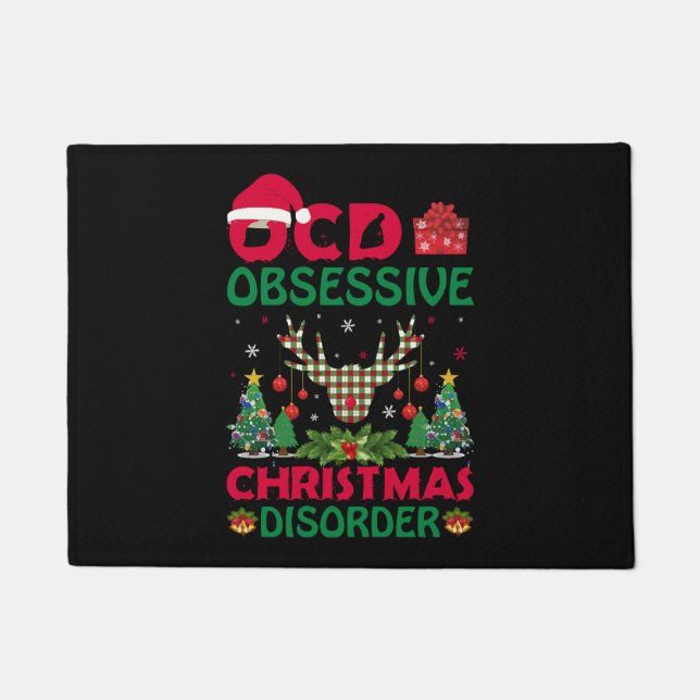 Ocd Obsessive Christmas disorder Doormat (Front)