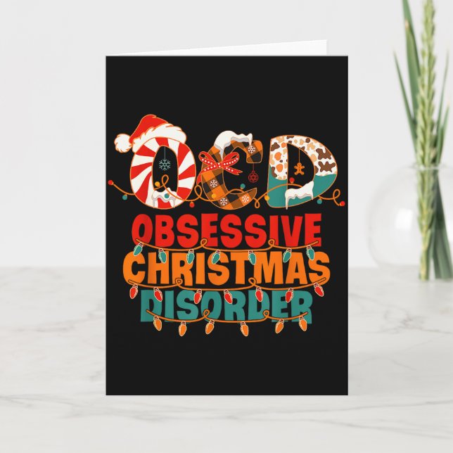 Ocd Obsessive Christmas Disorder Funny Christmas  Card (Front)