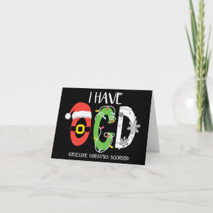 OCD Obsessive Christmas Disorder   Funny XMAS Holiday Card