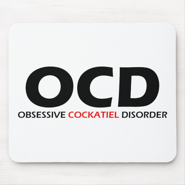 OCD - Obsessive Cockatiel Disorder Mouse Mat (Front)