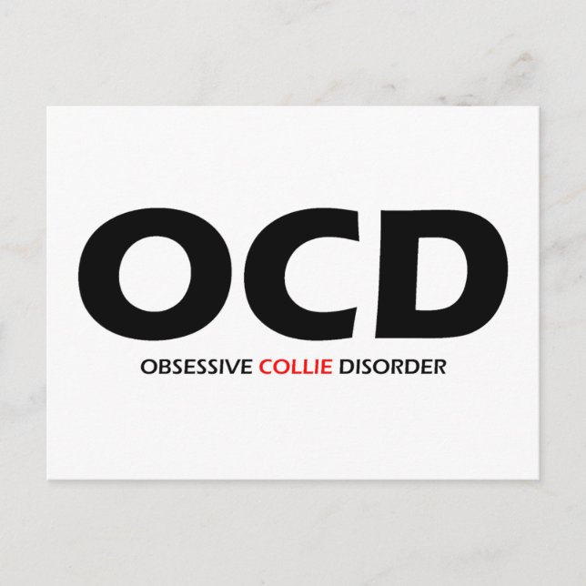 OCD - Obsessive Collie Disorder Postcard (Front)