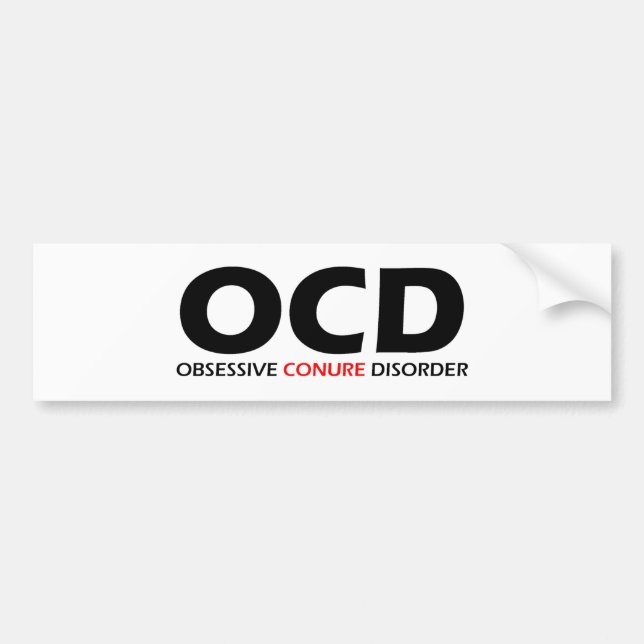 OCD - Obsessive Conure Disorder Bumper Sticker (Front)