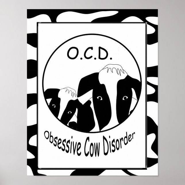 OCD Obsessive Cow Disorder Poster (Front)
