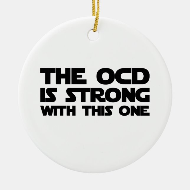 OCD Strong Ceramic Tree Decoration (Front)