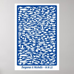 Ocean - 250 Signature Guest Book Alternative