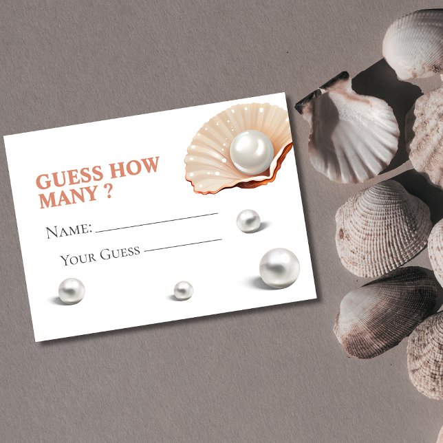 Ocean a little pearl Guess How Many Game Card (Creator Uploaded)