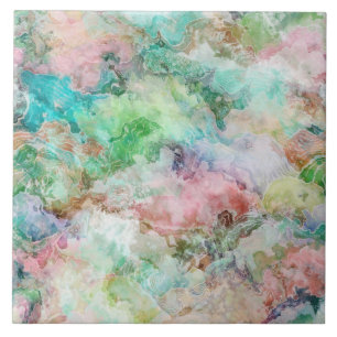 Ocean Abstract Watercolor Grunge Pattern Tile