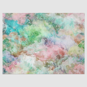 Ocean Abstract Watercolor Grunge Pattern  Tissue Paper