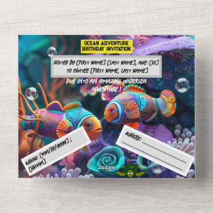 Ocean Adventure Birthday – Flat card