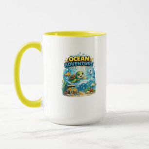Ocean Adventure Cute Sea Turtle Coffee Mug