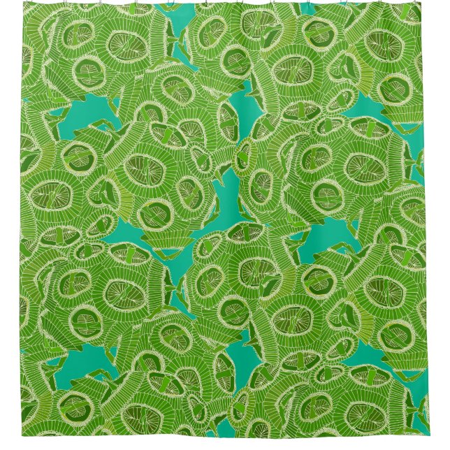ocean algae shower curtain (Front)