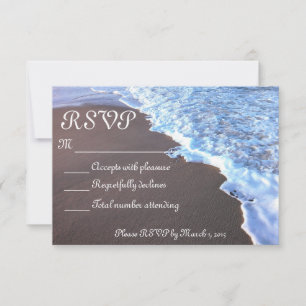 Ocean and Beach Theme RSVP Card